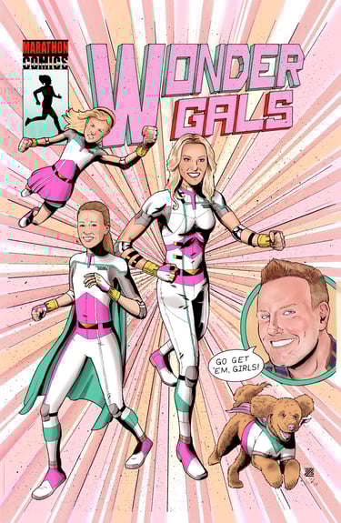 Wonder Gals Custom Comic Book Cover Commission
