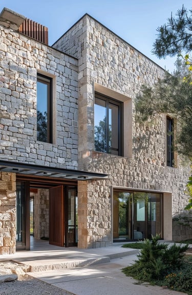 doğal görünümlü kültür taşı dış duvar kaplaması