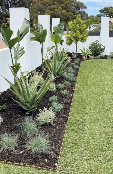 bahçe çimlendirme uygulaması yapılan yaşam alanı