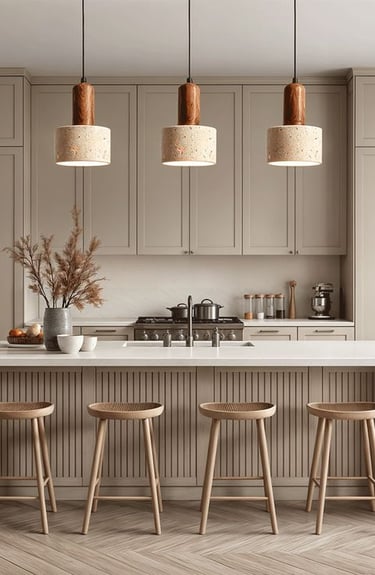 Günlük kullanım konforu ön planda tutulan mutfak alanı