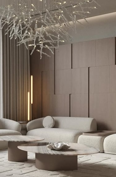 iç mekân dekorasyonunda salon tasarımı örneği