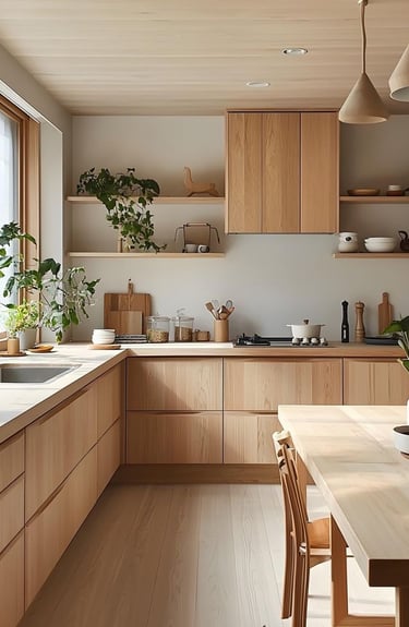 Modern çizgilere sahip mutfak tasarımı detayları