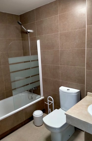 Photo fo the bathroom of an apartment for holiday rentals in Fuerteventura