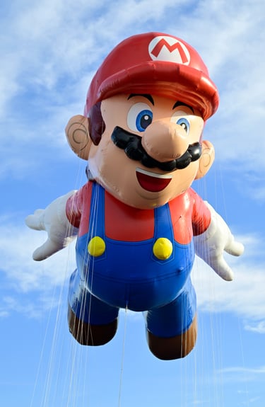 New Mario Balloon, full body view, 2025