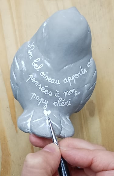 message peint oiseau voyageur message défunt