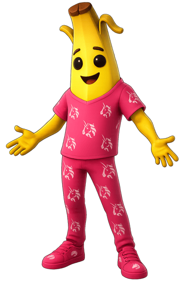 a banana banana peeler wearing a pink pajamas