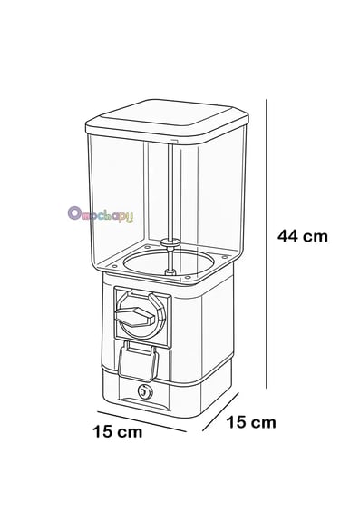 gachapon mini/gumball bentuk kotak – mesin kecil untuk pop-up & meja kasir