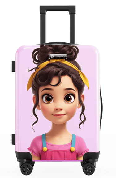 a suitcase with a cartoon character on it