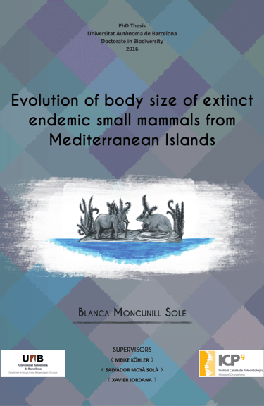 Cover of the book Evolution of body size of extinct endemic small mammals from Mediterranean Islands