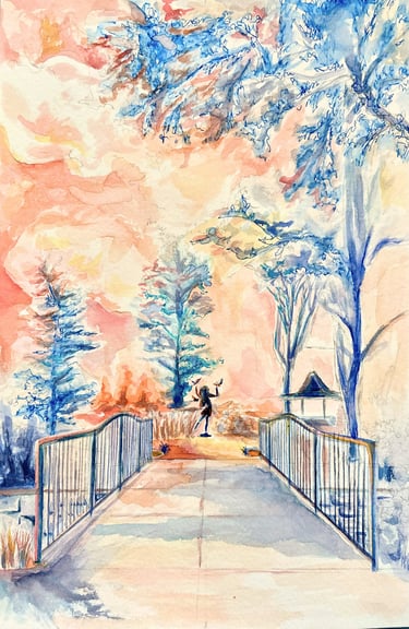 Guess the spot is a watercolor painting of a NC landscape