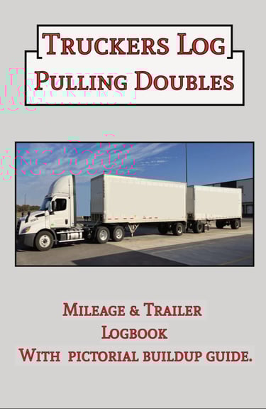 Semi truck pulling couble trailers trucking journsl