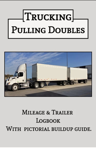 logbook designed to aid semi-truck drivers to keep track of trailers, mileage. fuel, Accident