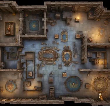 dd5 battle map d'un sanctuaire