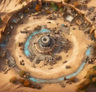 Battle map oasis circulaire 