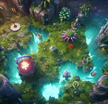 Battle map, Jardin jurassique