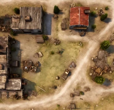 Ferme aride, battle map for Pathfinder and d&d