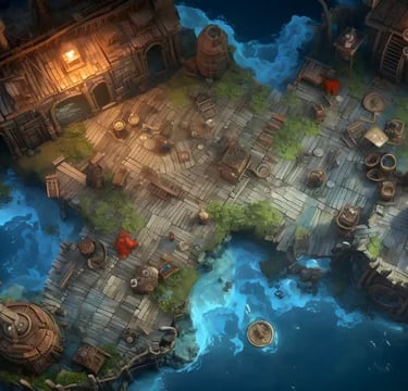 Isle des voleurs, carte pour d&d, dd5 et Pathfinder