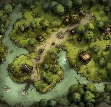 Marais des sorcières, dd5 battle map