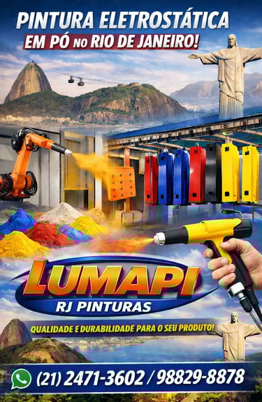 Serviço de pintura eletrostática Lumapi no Rio de Janeiro em peças metálicas 