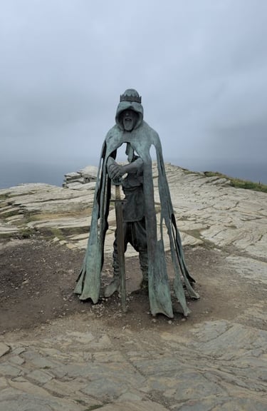 King Arthur statue at Tintagel