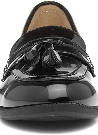 Womens Black Patent Loafer Shoe