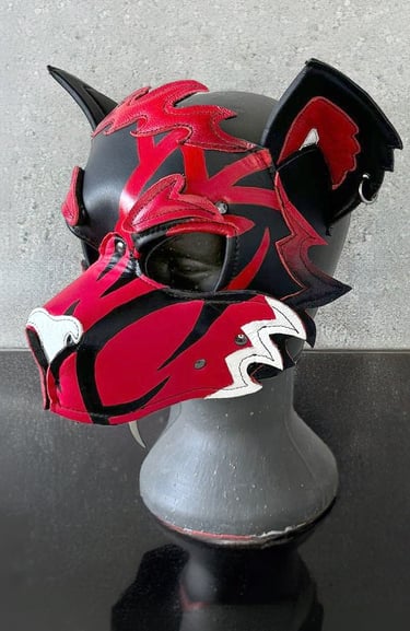 red pup play mask