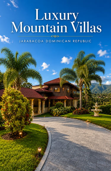 Luxury mountain villas in Jarabacoa Dominican Republic surrounded by nature and mountain views