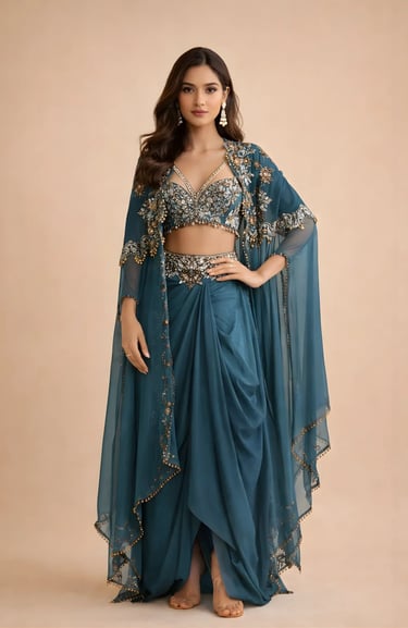 Cape and Drape Skirt Set