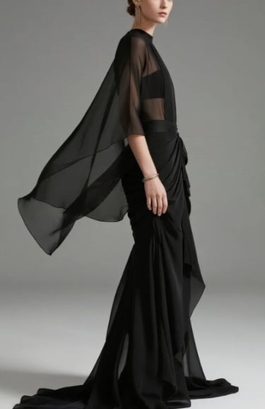 luxurious silk fabrics  premium collection, and "elegant evening wear