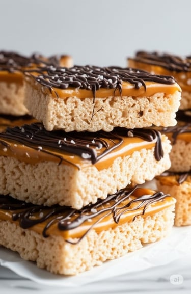 Salted Caramel Rice Krispie Treats Recipe