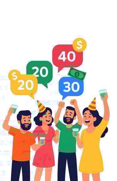 a group of people celebrating a birthday party