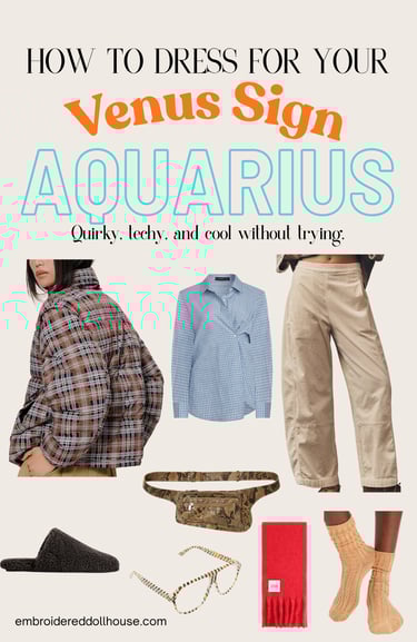 How to dress for your Venus sign picture collage featuring inspiration from Anthropologie, Free Peop