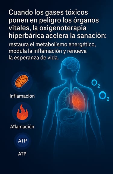Potencia la recuperación de intoxicaciones por gases