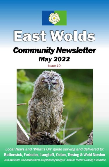 Cover of the May 2022 East Wolds Community Newsletter 