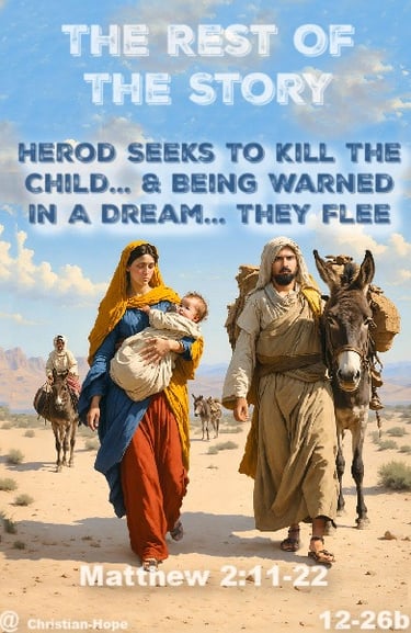 Mary, Joseph and Jesus Flee To Egypt