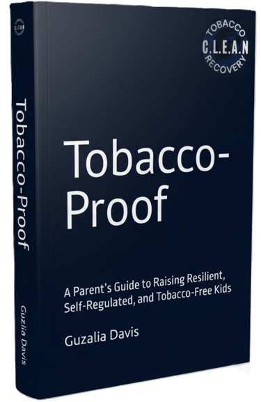 Tobacco-Proof book by Guzalia Davis, a guide to raising resilient, tobacco-free kids.