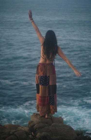 Girl Dancing Near Sea