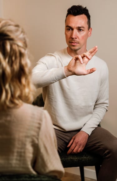 EMDR therapeut aan het werk