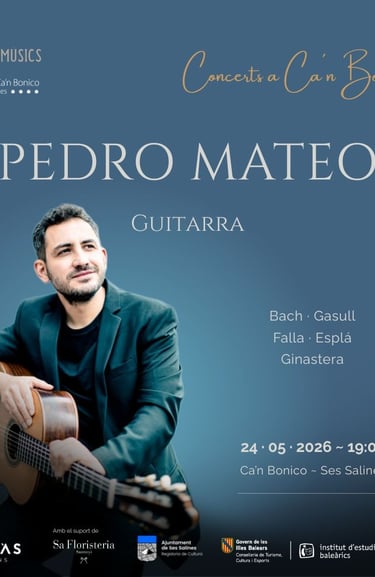 Poster for the guitarre recital concert at Ca’n Bonico