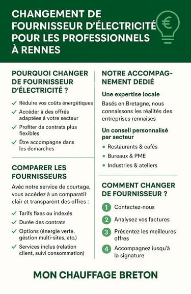infographie récapitulative électricité pour les professionnels à Rennes changement