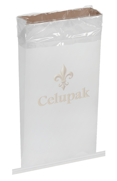 bolsa de papel kraft con refuerzo de bosa de polietileno insertada