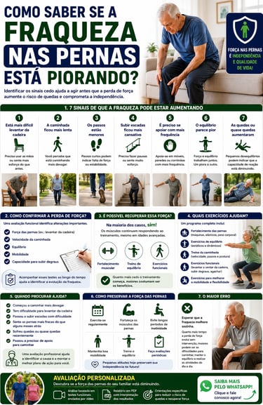 Como saber se a fraqueza nas pernas está piorando?