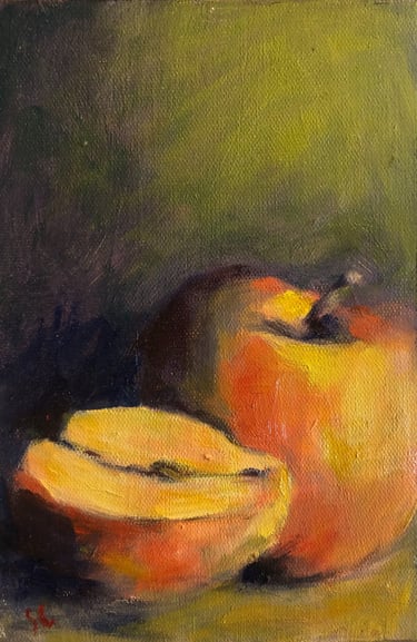 sybille ingold peintre nature morte pommes