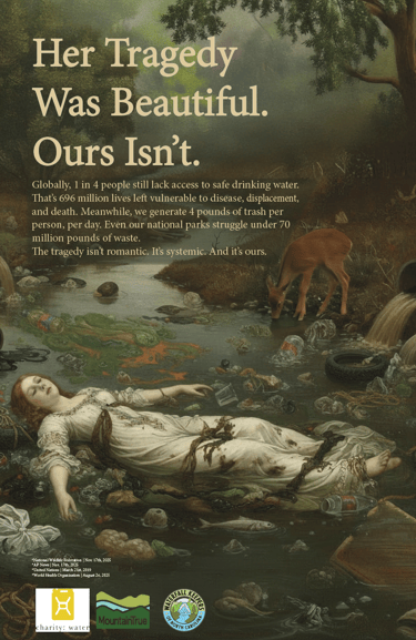 a woman laying on a body of water