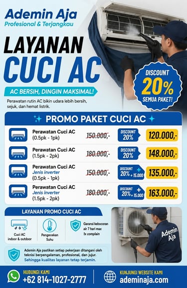 Layanan Cuci AC Ademin Aja