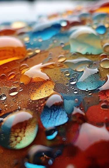 wallpaper - a close up of a close up of a colorful glass bead