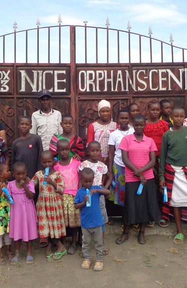 Kids with caregivers in together photo 