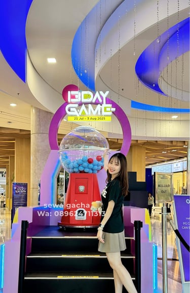 sewa mesin gachapon jumbo merah squid game