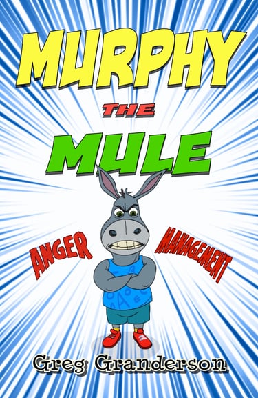 a cartoon donkey with a blue background and a cartoon donkey