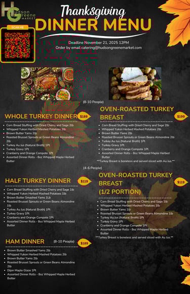 Thanksgiving dinner catering jersey city exchange place